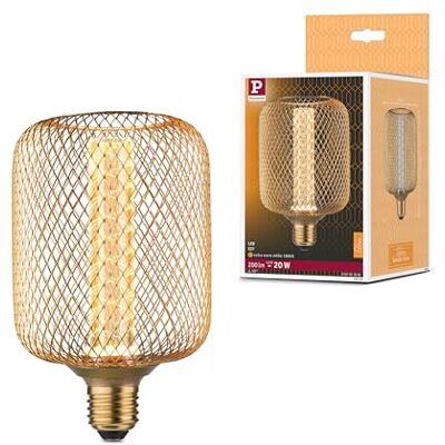 Paulmann Fuente de luz LED Metallic Glow Edition estándar 230V cil. E27 espiral 4,2W 200lm 100mm latón metal 1800K Paulmann Fuente de luz LED Metallic Glow Edition estándar 230V cil. E27 espiral 4,2W 200lm 100mm latón metal 1800K