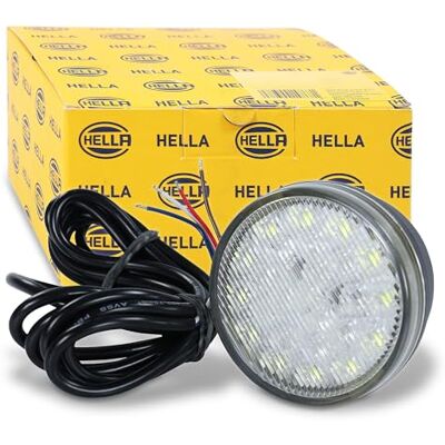 HELLA LED-Luz diurna 24V redondo Color de tulipa: transparente Color LED: blanco/amarillo Cable: 2500mm ambos lados Cant.: 1 HELLA LED-Luz diurna 24V redondo Color de tulipa: transparente Color LED: blanco/amarillo Cable: 2500mm ambos lados Cant.: 1