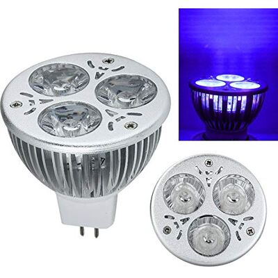 XUPHINX Bombilla de luz ultravioleta ultravioleta UV, lámpara de bombilla LED de luz púrpura MR16 3W MR16 85-265V / 12V XUPHINX Bombilla de luz ultravioleta ultravioleta UV, lámpara de bombilla LED de luz púrpura MR16 3W MR16 85-265V / 12V