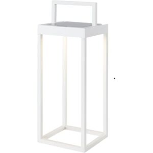 Lumisky Linterna solar blanca chic de aluminio para plantar o fijar al suelo LED blanco cálido H34 cm con interruptor Lumisky Linterna solar blanca chic de aluminio para plantar o fijar al suelo LED blanco cálido H34 cm con interruptor
