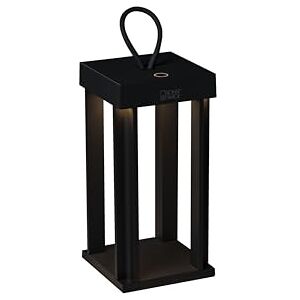 Konstsmide Farolillo LED Cannes, color negro, para interior y exterior, aluminio, duración de la batería hasta 20 h, , 15 cm (L)/15 cm (ancho) / 42 cm (alto) Konstsmide Farolillo LED Cannes, color negro, para interior y exterior, aluminio, duración de la batería hasta 20 h, , 15 cm (L)/15 cm (ancho) / 42 cm (alto)