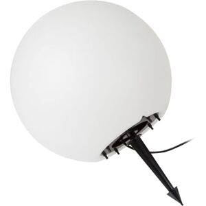 Perel Lámpara esférica, con estaca, uso interior y exterior, Ø 45 cm, 3 m de cable de alimentación, E27, IP65, blanco Perel Lámpara esférica, con estaca, uso interior y exterior, Ø 45 cm, 3 m de cable de alimentación, E27, IP65, blanco