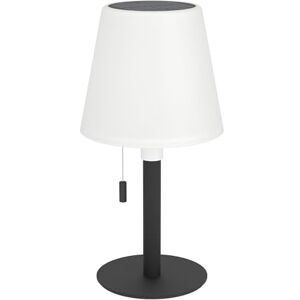Eglo Montapalma-L, lámpara solar de mesa para exteriores, batería regulable, con interruptor de cadena, inalámbrica, acero negro, plástico blanco, blanco cálido, RGB, IP54 Eglo Montapalma-L, lámpara solar de mesa para exteriores, batería regulable, con interruptor de cadena, inalámbrica, acero negro, plástico blanco, blanco cálido, RGB, IP54