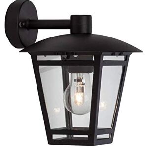 Brilliant AG 42382/06 - Aplique de pared, farol exterior descendente de metal y cristal, 40 W, E27