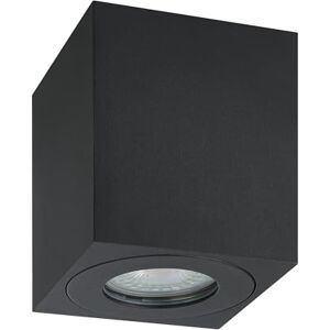 Eglo Torrecola Lámpara de techo para exteriores, lámpara de techo exterior, lámpara de techo para uso exterior de aluminio negro, foco de techo con casquillo GU10, IP44, 8 x 8 cm Eglo Torrecola Lámpara de techo para exteriores, lámpara de techo exterior, lámpara de techo para uso exterior de aluminio negro, foco de techo con casquillo GU10, IP44, 8 x 8 cm