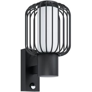 Eglo Ravello, Lámpara de pared para exteriores, 16,5 x 32 x 22,5 cm, sensor IP44, color blanco y negro Eglo Ravello, Lámpara de pared para exteriores, 16,5 x 32 x 22,5 cm, sensor IP44, color blanco y negro