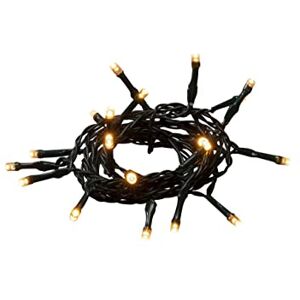 Konstsmide Guirnalda de luces LED con interruptor de encendido/apagado, temporizador de 6 h, 30 diodos de color ámbar, funciona con pilas, cable verde, 3 pilas AA de 1,5 V (no incluidas) Konstsmide Guirnalda de luces LED con interruptor de encendido/apagado, temporizador de 6 h, 30 diodos de color ámbar, funciona con pilas, cable verde, 3 pilas AA de 1,5 V (no incluidas)