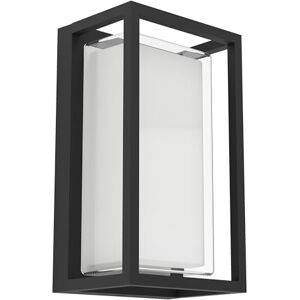Eglo LED aplique exterior Grottazzolina, lámpara para pared, marco de aluminio negro, luz cálida neutra fría, IP65 Eglo LED aplique exterior Grottazzolina, lámpara para pared, marco de aluminio negro, luz cálida neutra fría, IP65