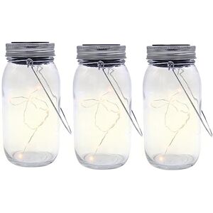 LUMI JARDIN , 3 frascos solares decorativos H28cm 3x JAMY Transparente LUMI JARDIN , 3 frascos solares decorativos H28cm 3x JAMY Transparente