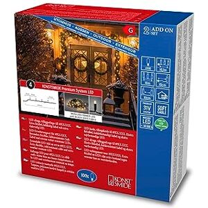Konstsmide LED Premium System Extension Guirnalda de luces (100 diodos de color ámbar, para exteriores), color negro Konstsmide LED Premium System Extension Guirnalda de luces (100 diodos de color ámbar, para exteriores), color negro