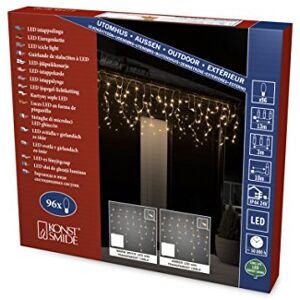 Konstsmide 2741 – 803 – Cortina de luces LED (para exterior (IP44)/96 bernsteinfarbene diodos, transformador exterior de 24 V, cable transparente) Konstsmide 2741 – 803 – Cortina de luces LED (para exterior (IP44)/96 bernsteinfarbene diodos, transformador exterior de 24 V, cable transparente)