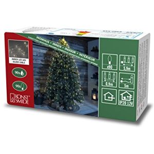 Konstsmide Lámpara led con forma de lágrima (10 hilos con 9 diodos de 9 diodos de color ámbar, transformador interior de 12 V, alambre plateado) Konstsmide Lámpara led con forma de lágrima (10 hilos con 9 diodos de 9 diodos de color ámbar, transformador interior de 12 V, alambre plateado)