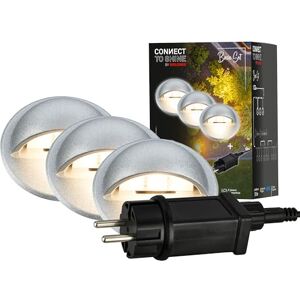 Briloner Iluminación de jardín Connect to Shine de 12 V, juego de 3 focos empotrables de suelo con luz lateral, juego básico con transformador, IP65, focos empotrables de suelo, 35x36 mm, plateado Briloner Iluminación de jardín Connect to Shine de 12 V, juego de 3 focos empotrables de suelo con luz lateral, juego básico con transformador, IP65, focos empotrables de suelo, 35x36 mm, plateado