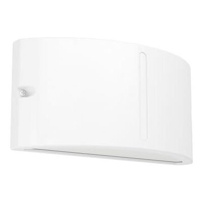 Eglo lámpara de pared exterior Poggiarello, luz arriba y abajo, artefacto para fachada, plástico blanco, casquillo E14, IP54 Eglo lámpara de pared exterior Poggiarello, luz arriba y abajo, artefacto para fachada, plástico blanco, casquillo E14, IP54