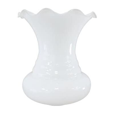 EDM Tulipa de cristal opal blanco brillo GALANTUS 17x14cm con apertura de 5cm EDM Tulipa de cristal opal blanco brillo GALANTUS 17x14cm con apertura de 5cm