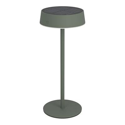 Eglo Lámpara solar de mesa LED para exteriores, batería inalámbrica, regulable, metal en verde, blanco cálido, neutro frío, IP54 Eglo Lámpara solar de mesa LED para exteriores, batería inalámbrica, regulable, metal en verde, blanco cálido, neutro frío, IP54