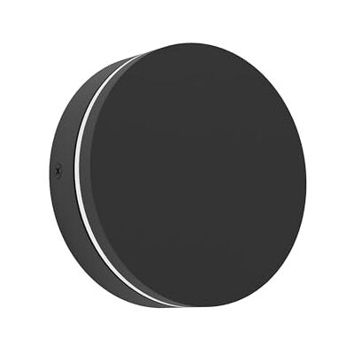 Eglo LED Lámpara de pared exterior Pedersano, redonda giratoria, para fachada, artefacto negra, luz cálida neutra fría, IP44 Eglo LED Lámpara de pared exterior Pedersano, redonda giratoria, para fachada, artefacto negra, luz cálida neutra fría, IP44