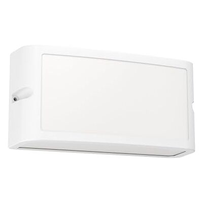 Eglo LED Camarada Aplique para exteriores, iluminación exterior de pared, lámpara de pared rectangular para exteriores, de metal en blanco, blanco frío, IP54 Eglo LED Camarada Aplique para exteriores, iluminación exterior de pared, lámpara de pared rectangular para exteriores, de metal en blanco, blanco frío, IP54