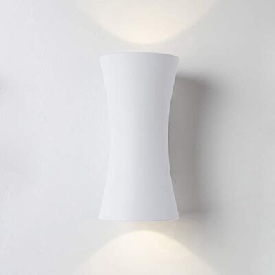 LUSSIOL Aplique de Pared para Interior/Exterior Oozy, Blanco LUSSIOL Aplique de Pared para Interior/Exterior Oozy, Blanco