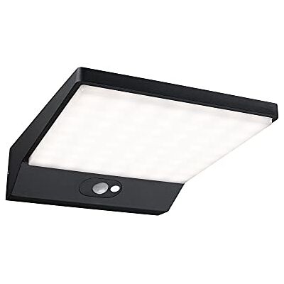 Paulmann Luminaria exterior LED Solar, aplique exterior IP44, incl. 1x5 W, gris oscuro, lámpara exterior, aluminio, 3000 K Paulmann Luminaria exterior LED Solar, aplique exterior IP44, incl. 1x5 W, gris oscuro, lámpara exterior, aluminio, 3000 K