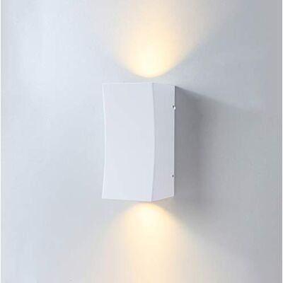 LUSSIOL Clubby Aplique de pared (metal, 35 W), color blanco LUSSIOL Clubby Aplique de pared (metal, 35 W), color blanco