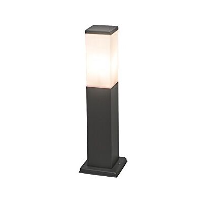 Qazqa Moderno Baliza moderna gris oscuro 45cm IP44 MALIOS Plástico/Acero inoxidable Rectangular Adecuado para LED Max. 1 x 60 Watt Qazqa Moderno Baliza moderna gris oscuro 45cm IP44 MALIOS Plástico/Acero inoxidable Rectangular Adecuado para LED Max. 1 x 60 Watt