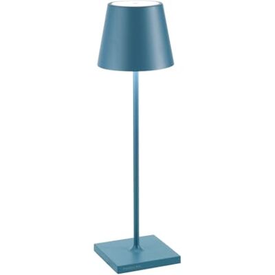 Zafferano , Poldina Pro, Lámpara de Mesa Recargable e Inalámbrica con Control Táctil, También Adecuada como Lámpara de Exterior, Atenuador, 2200-3000 K, Altura 38 cm, Color Azul Avio Zafferano , Poldina Pro, Lámpara de Mesa Recargable e Inalámbrica con Control Táctil, También Adecuada como Lámpara de Exterior, Atenuador, 2200-3000 K, Altura 38 cm, Color Azul Avio