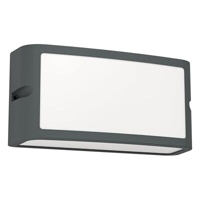 Eglo LED Camarada Aplique para exteriores, iluminación exterior de pared, lámpara de pared rectangular para exteriores, de metal en antracita, blanco frío, IP54 Eglo LED Camarada Aplique para exteriores, iluminación exterior de pared, lámpara de pared rectangular para exteriores, de metal en antracita, blanco frío, IP54