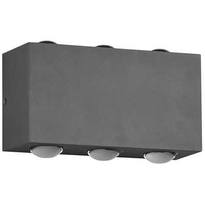 TRIO LED Lámpara de pared para exteriores Clyde , aluminio fundido a presión antracita, incl. 2x LED de 3 vatios TRIO LED Lámpara de pared para exteriores Clyde , aluminio fundido a presión antracita, incl. 2x LED de 3 vatios