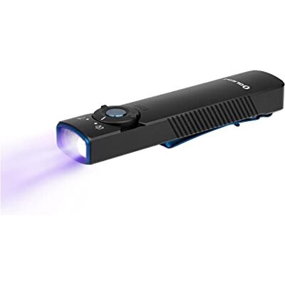 OLIGHT Arkfeld UV Diseño de Doble Fuente de Luz con Luz Blanca y Luz UV Recargable EDC Linterna Adecuado para al Aire Libre, el Trabajo y de Emergencia (Blanco Frío(CW, Negro) OLIGHT Arkfeld UV Diseño de Doble Fuente de Luz con Luz Blanca y Luz UV Recargable EDC Linterna Adecuado para al Aire Libre, el Trabajo y de Emergencia (Blanco Frío(CW, Negro)