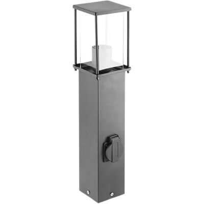 GTV Lámpara de jardín KEMI Luminaria exterior para camino, máx. 15 W, IP44, AC220-240 V, 50 – 60 Hz, casquillo máx. 2500 W postes grafito GTV Lámpara de jardín KEMI Luminaria exterior para camino, máx. 15 W, IP44, AC220-240 V, 50 – 60 Hz, casquillo máx. 2500 W postes grafito