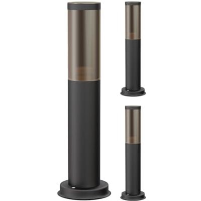 ledscom.de 3 unidades de farolillo de camino/baliza/farola de jardín PORU para exterior, acabado ahumado, IP44, 39 cm, negro, 1 casquillo E27 de máx. 40 W ledscom.de 3 unidades de farolillo de camino/baliza/farola de jardín PORU para exterior, acabado ahumado, IP44, 39 cm, negro, 1 casquillo E27 de máx. 40 W