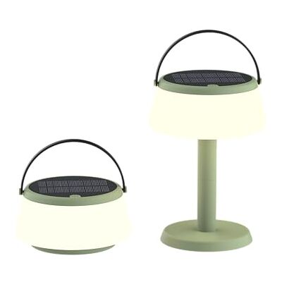 BOLD Lámpara de mesa LED solar portátil para interior y exterior (interruptor táctil, 4 horas de uso, intensidad regulable, certificado IP44, incluye cable USB-A a USB-C de 1 m), color verde BOLD Lámpara de mesa LED solar portátil para interior y exterior (interruptor táctil, 4 horas de uso, intensidad regulable, certificado IP44, incluye cable USB-A a USB-C de 1 m), color verde