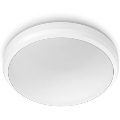 Philips Plafón Doris, lámpara de techo LED de exterior, color blanco, luz blanca neutra, 6W Philips Plafón Doris, lámpara de techo LED de exterior, color blanco, luz blanca neutra, 6W