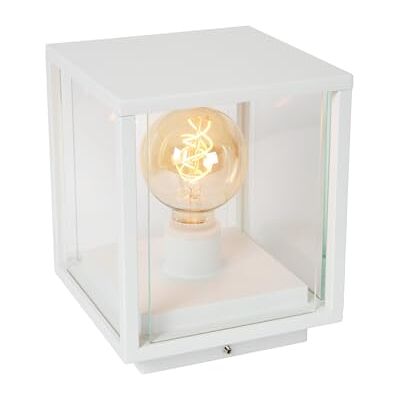 LUCIDE CLAIRE Lámpara baliza 1xE27 IP54 Blanco LUCIDE CLAIRE Lámpara baliza 1xE27 IP54 Blanco