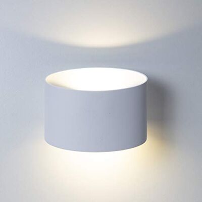 LUSSIOL Lámpara de Pared Tizzy Interior/Exterior, Blanco LUSSIOL Lámpara de Pared Tizzy Interior/Exterior, Blanco