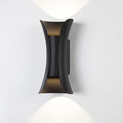 LUSSIOL Floozy S Aplique de pared (3 W, metal), color negro LUSSIOL Floozy S Aplique de pared (3 W, metal), color negro