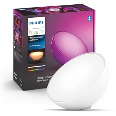Philips Go Lámpara de Mesa LED, lámpara inteligente con Bluetooth, Luz led Blanca y luces de Colores, Compatible con Alexa y Google Home Philips Go Lámpara de Mesa LED, lámpara inteligente con Bluetooth, Luz led Blanca y luces de Colores, Compatible con Alexa y Google Home