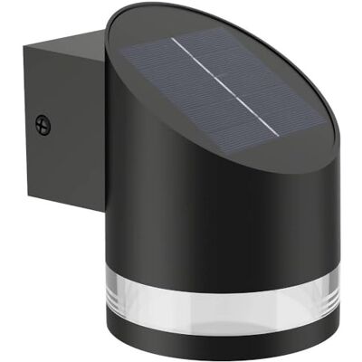 Philips lighting Aplique pared Exterior Fyce, alimentación solar, 1.5W, 2700K, negro, resistente a intemperie IP44 Philips lighting Aplique pared Exterior Fyce, alimentación solar, 1.5W, 2700K, negro, resistente a intemperie IP44