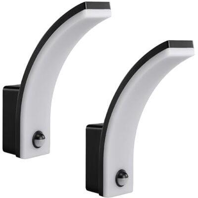 Maclean Aplique LED con Sensor de Movimiento y Crepuscular, Iluminación de Pared para Interior y Exterior, Lámpara 20W, IP65 Resistente al Agua, 2000lm, Blanco Neutro 4000K (Negro x2) Maclean Aplique LED con Sensor de Movimiento y Crepuscular, Iluminación de Pared para Interior y Exterior, Lámpara 20W, IP65 Resistente al Agua, 2000lm, Blanco Neutro 4000K (Negro x2)
