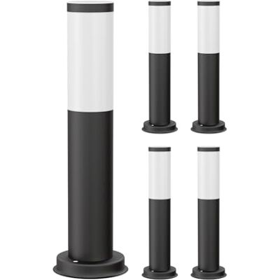 ledscom.de 5 farolas de camino/balizas PORU para exterior, IP44, 39 cm, negro, 1 casquillo E27 de máx. 40 W ledscom.de 5 farolas de camino/balizas PORU para exterior, IP44, 39 cm, negro, 1 casquillo E27 de máx. 40 W