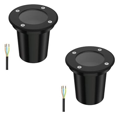 ledscom.de 2x lámpara empotrada en el suelo BOLI para exteriores, IP67, negra, redonda, 108mm Ø, 1x GU10 máx. 15W ledscom.de 2x lámpara empotrada en el suelo BOLI para exteriores, IP67, negra, redonda, 108mm Ø, 1x GU10 máx. 15W