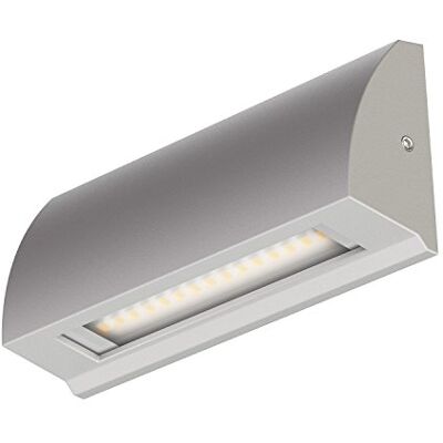 ledscom.de Aplique LED/luz de escalera SEGIN para exteriores, IP54, plano, downlight, gris mate, angular, 3,8 W, 265lm, blanco cálido ledscom.de Aplique LED/luz de escalera SEGIN para exteriores, IP54, plano, downlight, gris mate, angular, 3,8 W, 265lm, blanco cálido