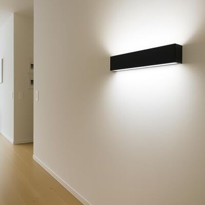 LED ATOMANT Aplique de Pared LED Negro 41CM 7W Color Luz Fria Color Blanco Frio 6500K, Uso horizontal o vertical, Apto para exterior e interior, Diseño moderno y resistente LED ATOMANT Aplique de Pared LED Negro 41CM 7W Color Luz Fria Color Blanco Frio 6500K, Uso horizontal o vertical, Apto para exterior e interior, Diseño moderno y resistente