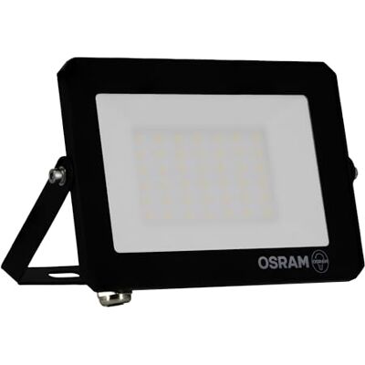 OSRAM Foco LED LUX moderno de 30 W, 2700 lm, 3000 K, para exterior, con sensor, IP65, aluminio negro, cristal esmerilado. OSRAM Foco LED LUX moderno de 30 W, 2700 lm, 3000 K, para exterior, con sensor, IP65, aluminio negro, cristal esmerilado.