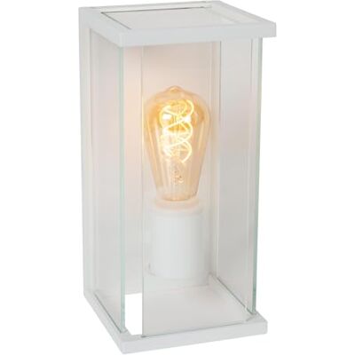LUCIDE CLAIRE Lámpara de pared Dentro/Fuera 1xE27 IP54 Sensor movimiento & día/noche Blanco LUCIDE CLAIRE Lámpara de pared Dentro/Fuera 1xE27 IP54 Sensor movimiento & día/noche Blanco