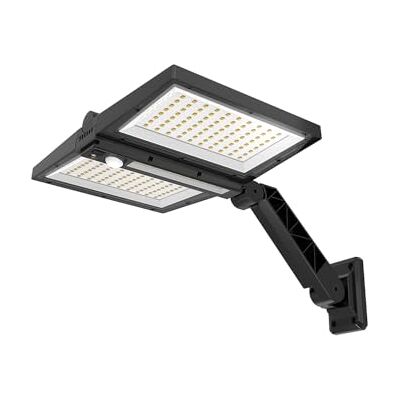 Lumisky Lote de 2 focos solares (2 cabezas), color negro, iluminación potente LED blanco CLIPPER BLACK 37 cm, con sensor de movimiento orientable Lumisky Lote de 2 focos solares (2 cabezas), color negro, iluminación potente LED blanco CLIPPER BLACK 37 cm, con sensor de movimiento orientable
