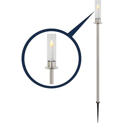REV Flamelight Lámpara de jardín con diseño de vela, decoración de balcón, decoración de jardín, decoración de terraza, IP44, acero inoxidable REV Flamelight Lámpara de jardín con diseño de vela, decoración de balcón, decoración de jardín, decoración de terraza, IP44, acero inoxidable