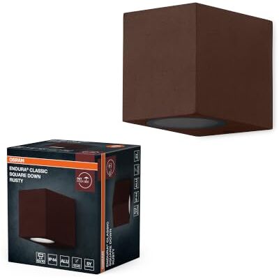 OSRAM Lámpara de pared exterior Óxido, IP44, aluminio, 220-240 V OSRAM Lámpara de pared exterior Óxido, IP44, aluminio, 220-240 V