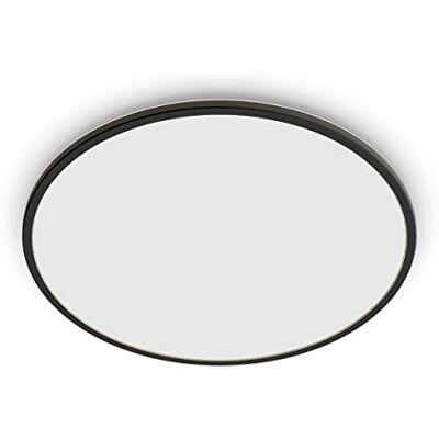 Philips Plafón SuperSlim, lámpara de techo LED de exterior, color negro, luz blanca neutra, 15W Philips Plafón SuperSlim, lámpara de techo LED de exterior, color negro, luz blanca neutra, 15W